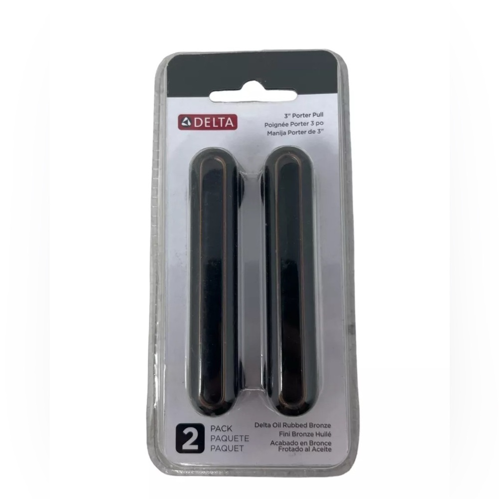 Delta 3" Porter Cabinet Drawer Pull Oil Rubbed Bronze 2 ct P33744-ORB